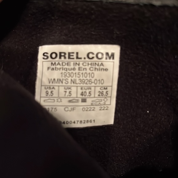 Sorel Joan of Arctic Black Boots Women’s Size 9 1/2 - Picture 9 of 9